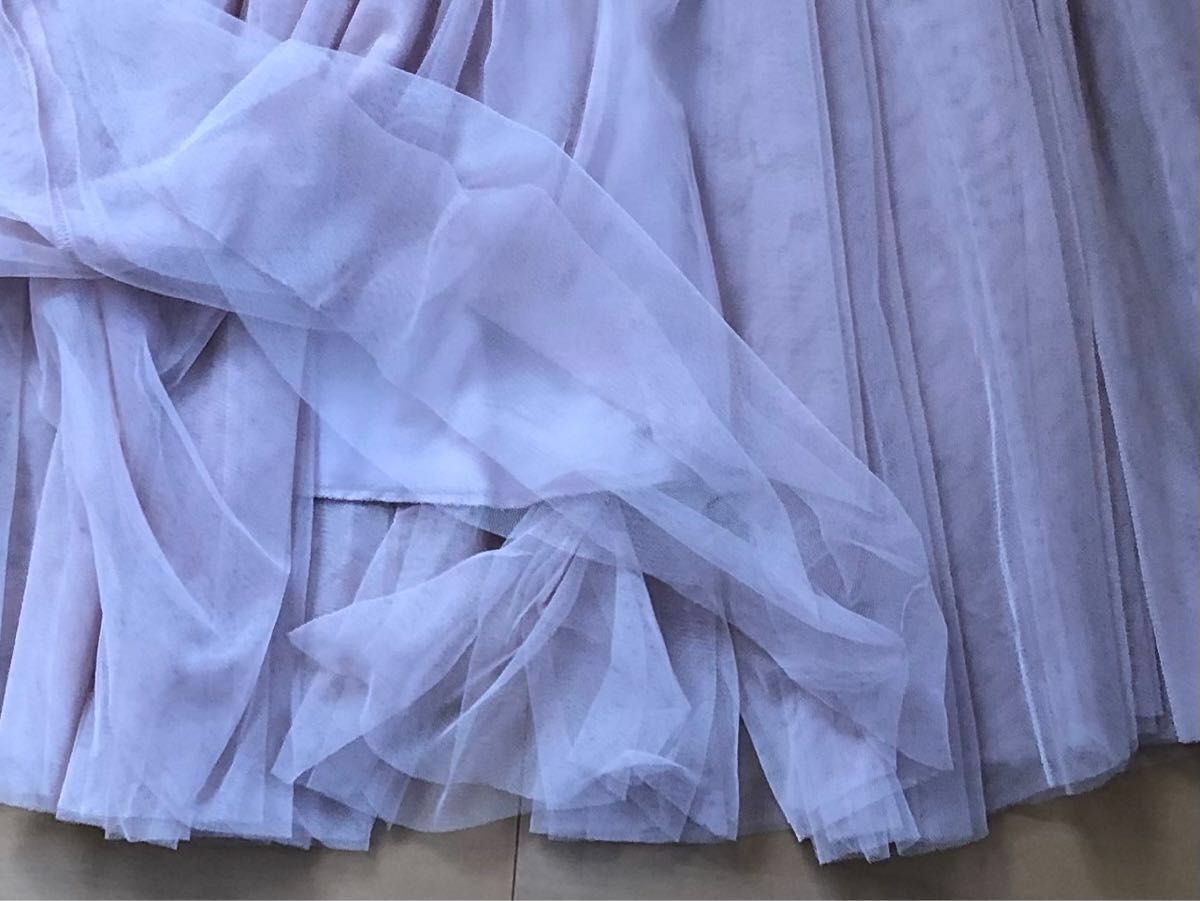 チュール スカート　ピンク　ビス　VIS 新品同様　ロング　くすみカラー　フリーサイズ
