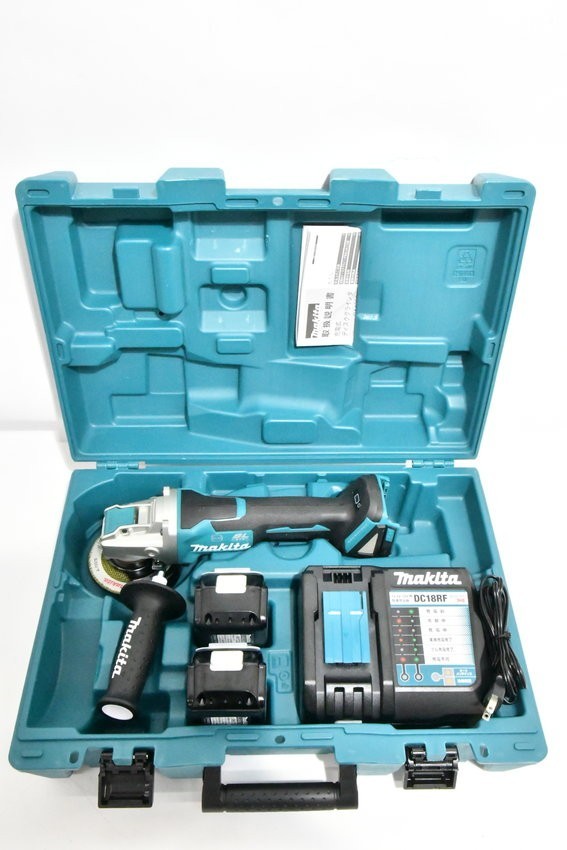 Z929H 098 美品 ほぼ未使用 makita マキタ GA420DRGX 18V 6.0Ah 100mm