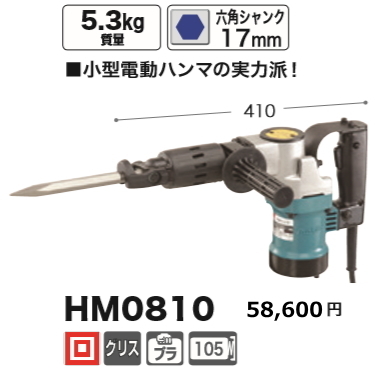 ワンピなど最旬ア！ マキタ HM0810 電動ハンマ 電動ハンマー - store