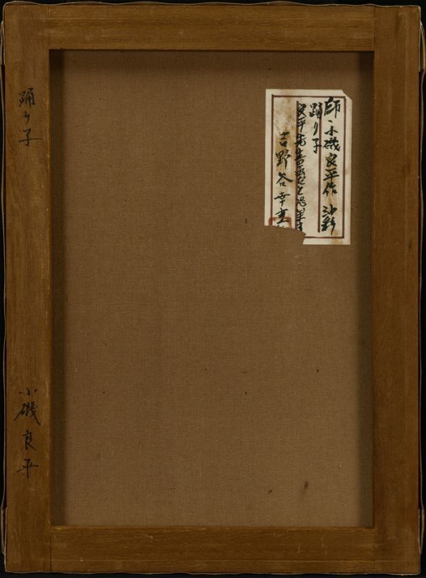模写【小磯良平】油彩 肉筆『踊り子』表サイン 裏書 吉野谷幸重鑑定