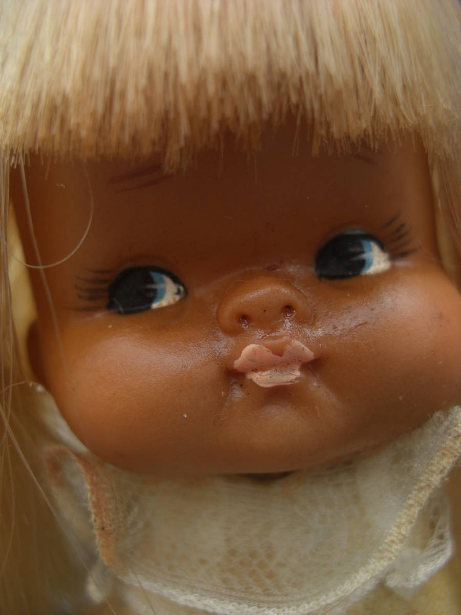 Qn327  Сёва  ретро   винтажный  ... 1960s 60  год выпуска   кукла      ... хороший   женщина     ...  fan  ... ... 9cm 60 размер   ... ... 