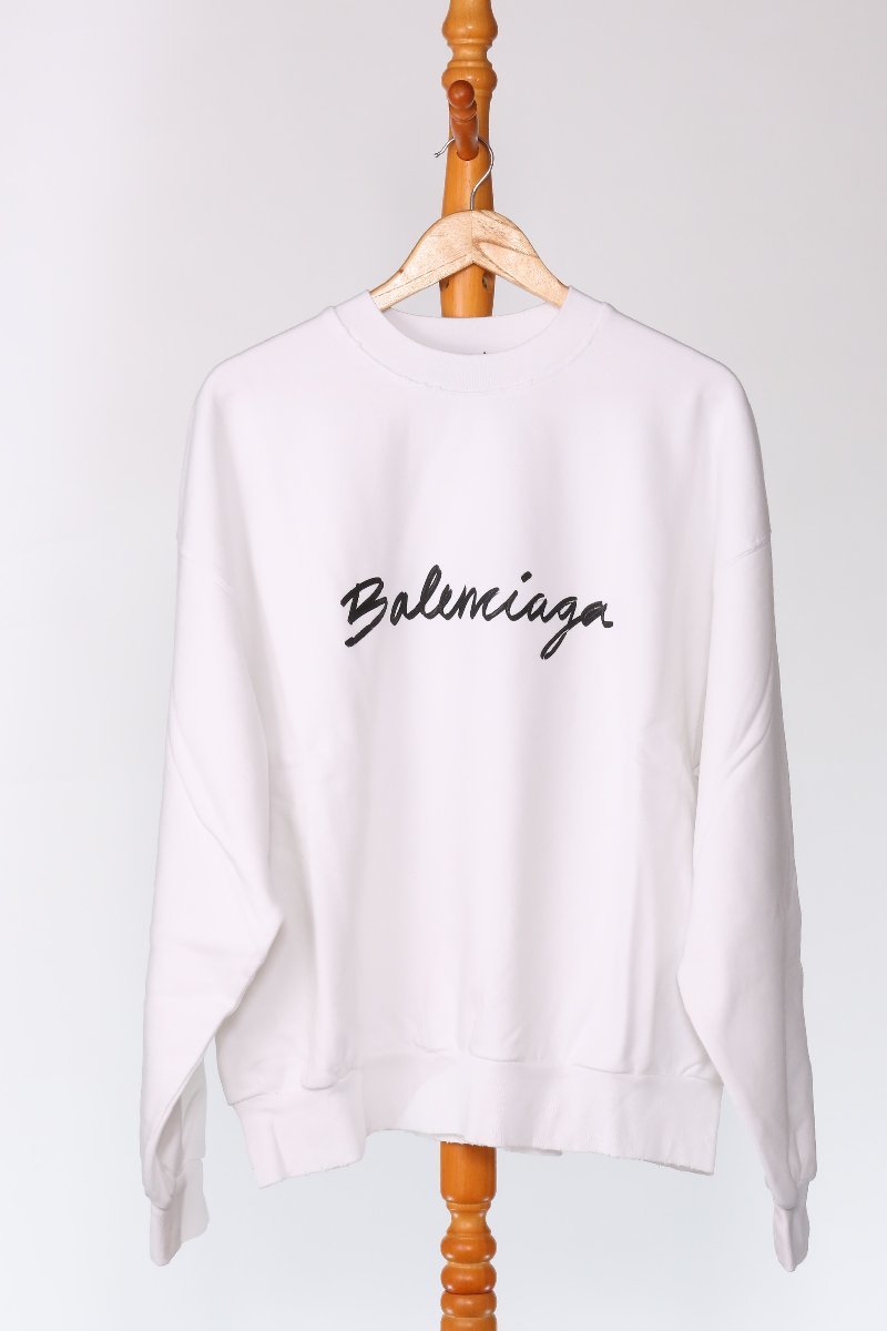 バレンシアガBALENCIAGA スエット ホワイト サイズS メンズ ロゴ