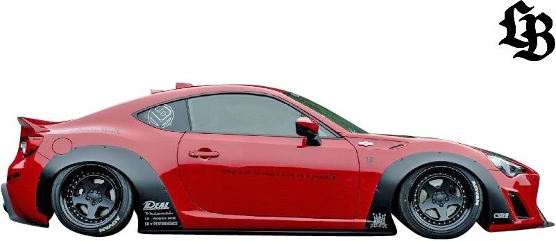 【M’s】 TOYOTA 86 ZN6 SUBARU BRZ ZC6 (2012-2021) Liberty Walk lb★nation LB サイドディフューザー リバティーウォーク エアロ パーツ_画像1