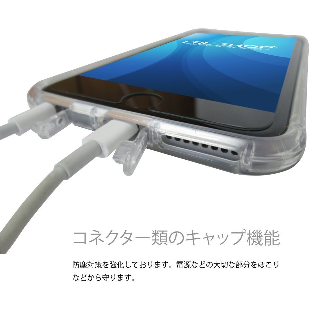 【 セール品 】 iPhone6s Plus / iPhone6 Plus プラス TPU ケース ワンタッチ着脱 ストラップ付き 軽量 透明 シリコン クリアケース ◎_画像3