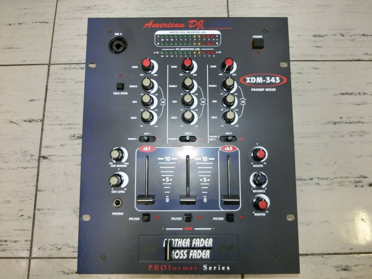  american ti- J AMERICAN DJ XDM-343 миксер предусилитель рабочий товар 