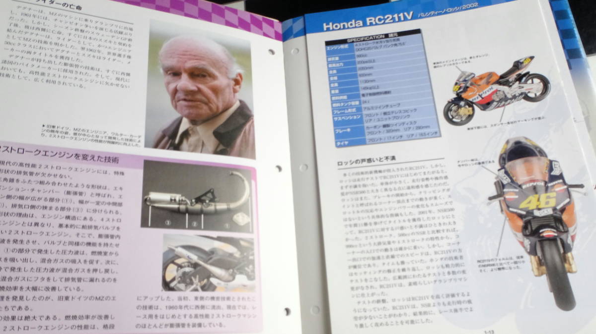 DeAgostini『CHAMPION BIKES COLLECTION』No.1 HONDA RC211V バレンティーノ・ロッシ 2002 ディアゴスティーニ チャンピオン・バイクコレク_画像5