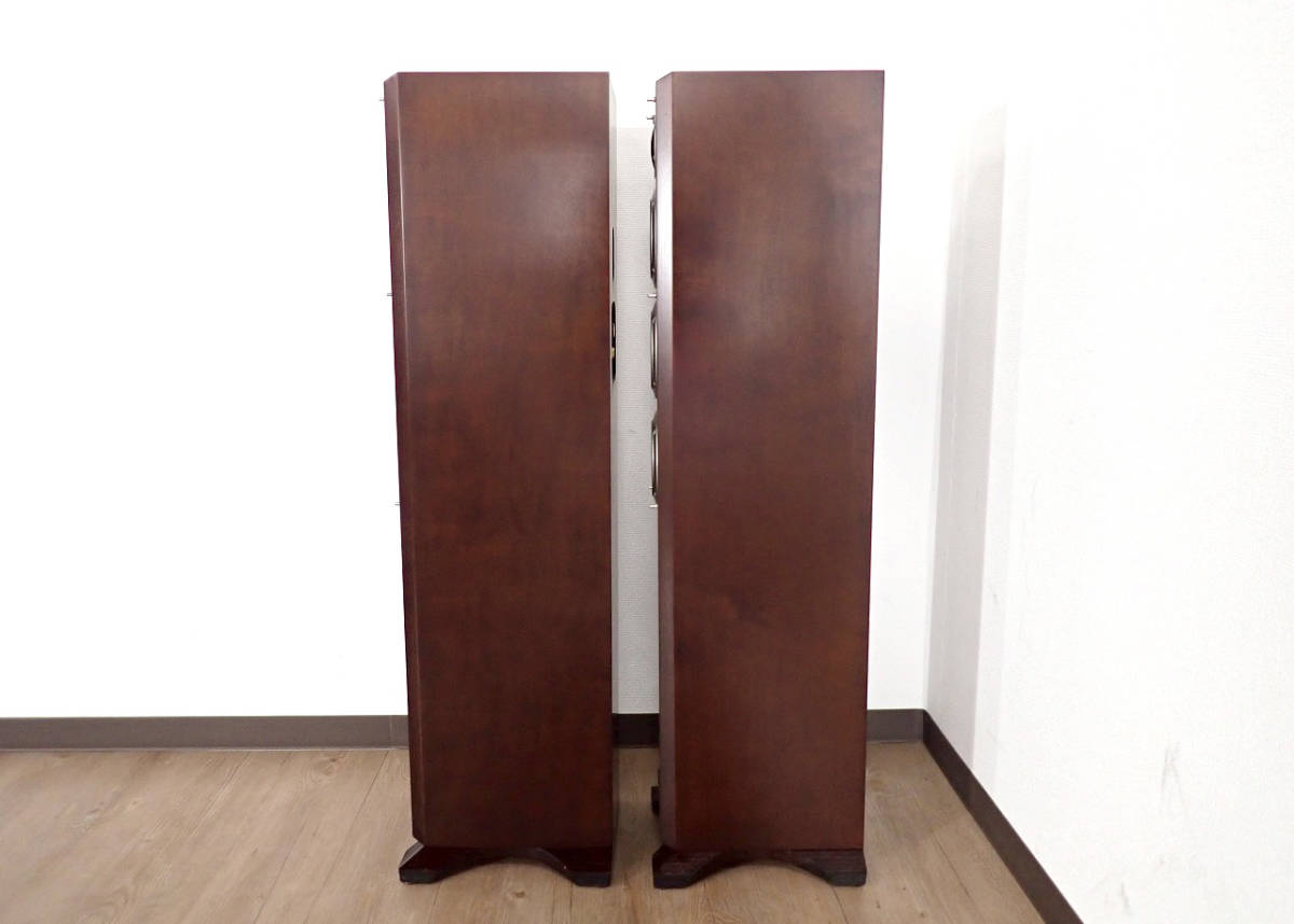  used beautiful goods speaker FOSTEX GX103(DB)fo stereo ks3WAY bus ref type tallboy wood grain dark brown 40Hz~45kHz pair original box equipped 