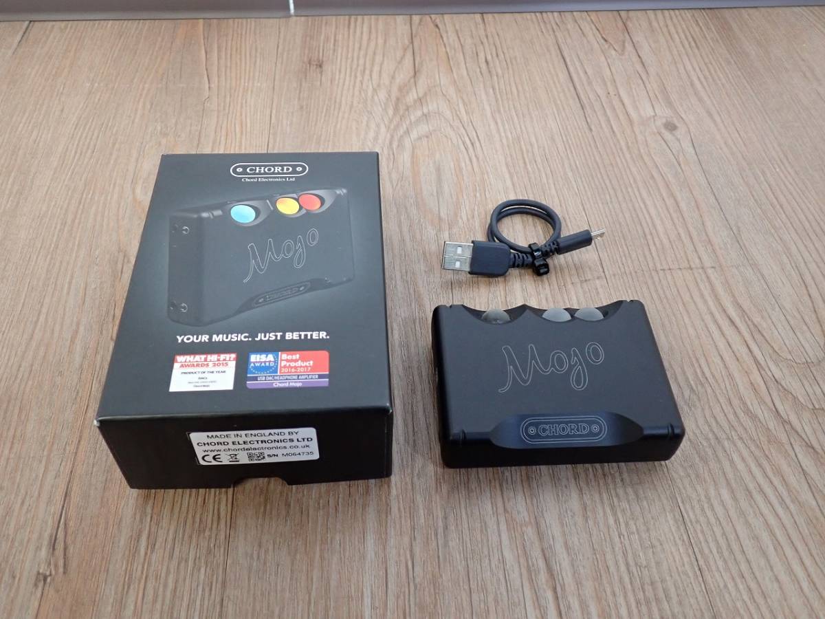 中古美品ヘッドホンアンプCHORD MOJO-BLK コードUSB DAC PCM768kHz