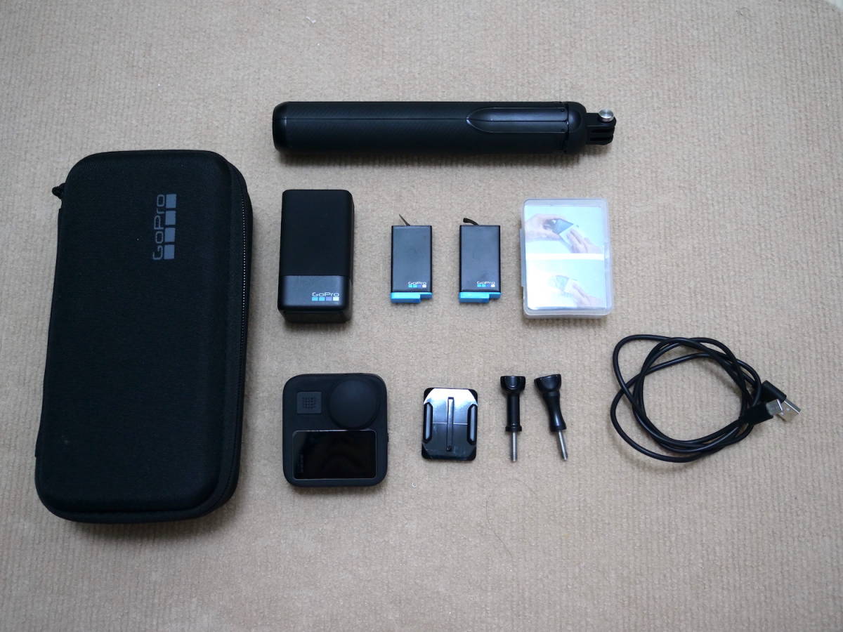 美品】GoPro MAX本体セット + MAX Grip + 専用ケース + バッテリー