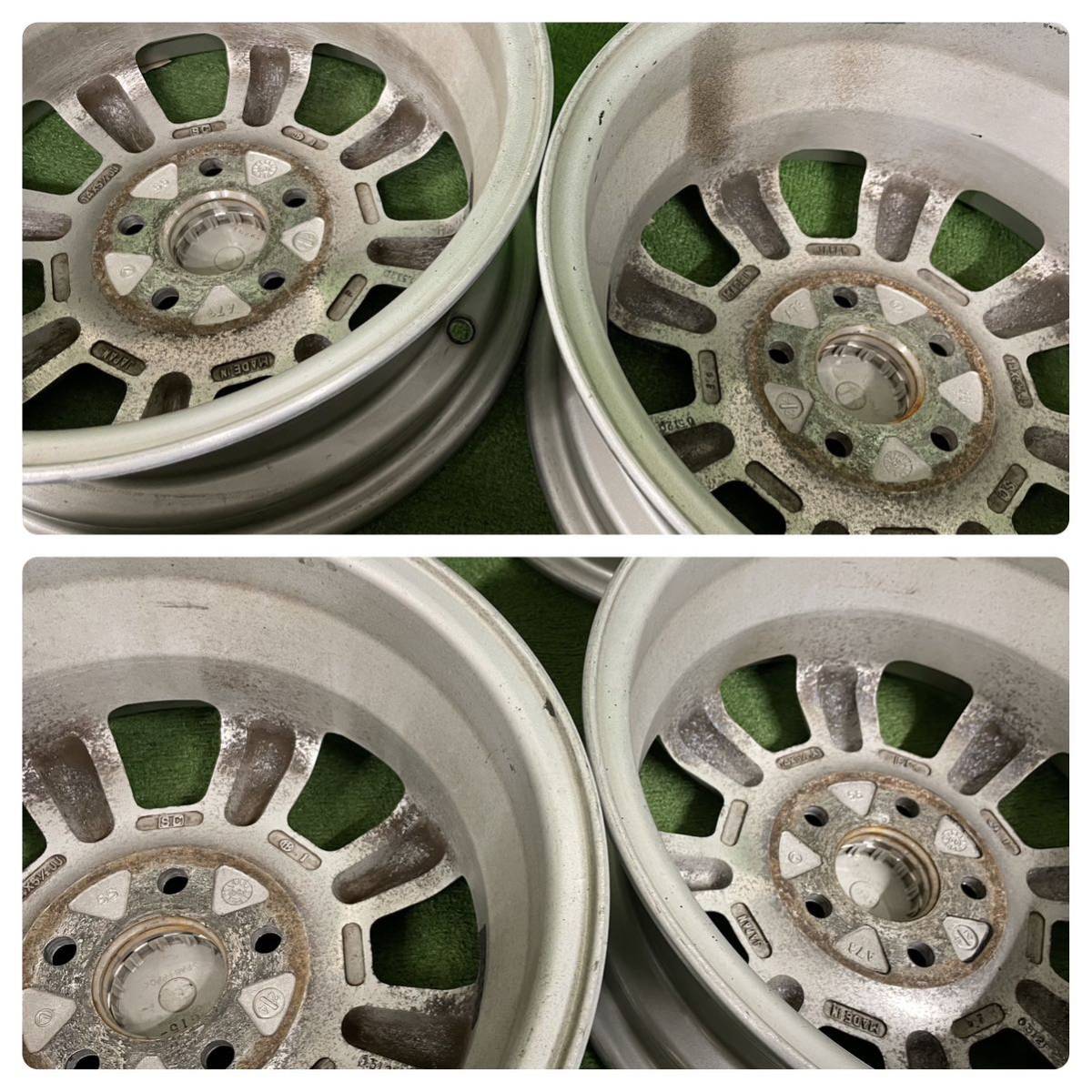 ★MINILITE ミニライト 14インチ 100/5H★14×5.5J+55 PCD100 5穴 ハブ径:約56mm スバル車用 4本Set 中古アルミ★送料無料 B_画像9