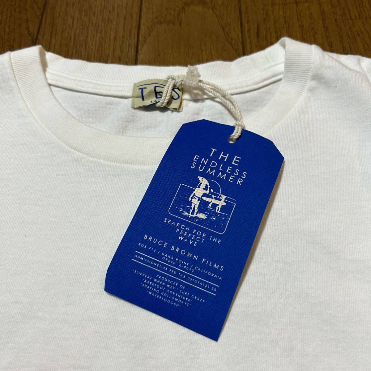 Lサイズ 日本製 TES テス(エンドレスサマー) 古着半袖Tシャツ 白 Lサイズ 日本製 TES テス(エンドレスサマー) 古着半袖Tシャツ 白