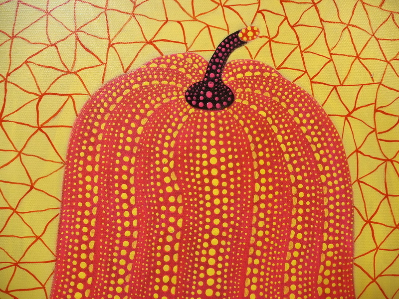 ☆ 静物画 かぼちゃ/赤い南瓜 日本洋画 F6号絵画 額装 草間彌生 逸品