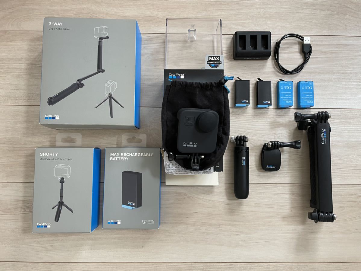 美品】GoPro Max本体 & 純正のMAXグリップ&トライポッドのセット-