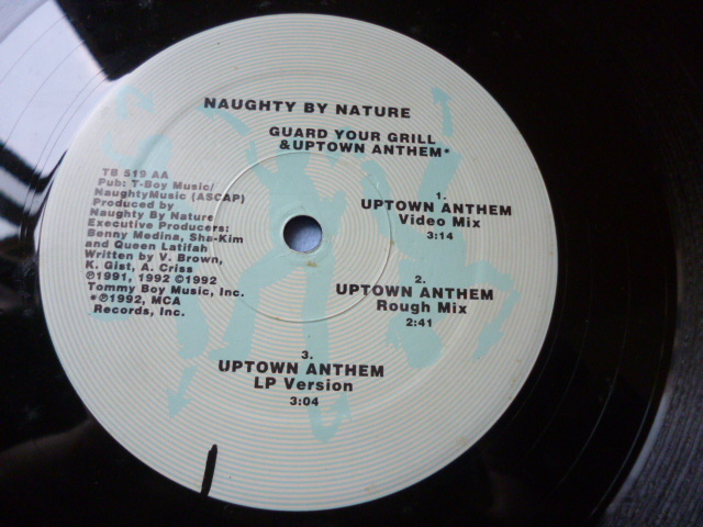 Naughty By Nature / Uptown Anthem 試聴可 US12 SRC刻印入 アッパー名曲HIPHOP CLASSIC Guard Your Grill 収録_画像1