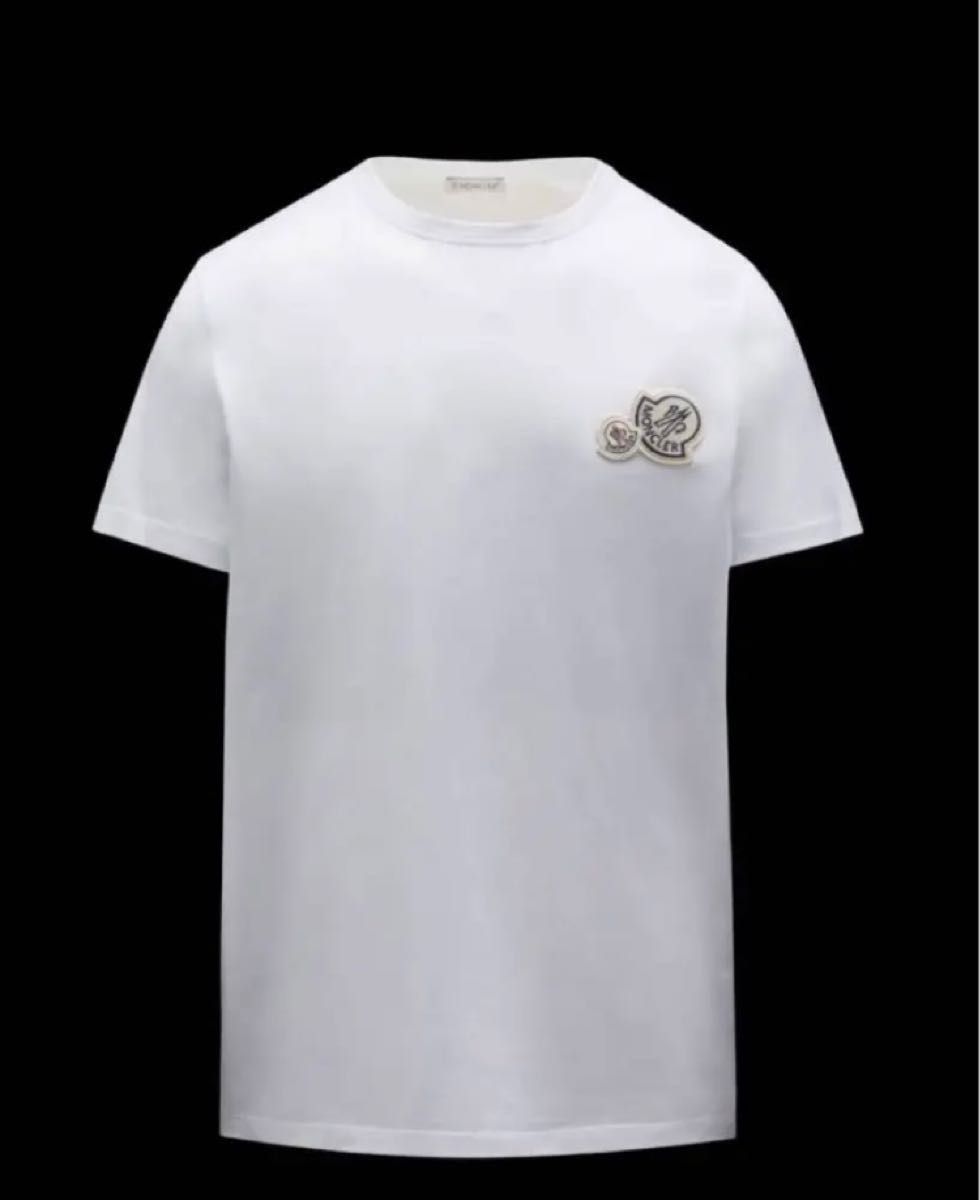 極美品】モンクレール Tシャツ ダブルロゴ ホワイト 希少サイズXL