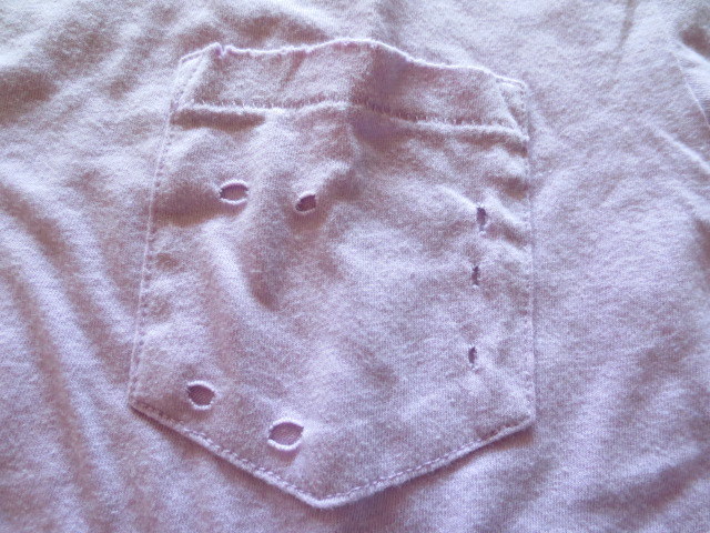 ★ロンハーマン８１００ダメージ加工ポケットTシャツ 紫XS 美品！の画像2