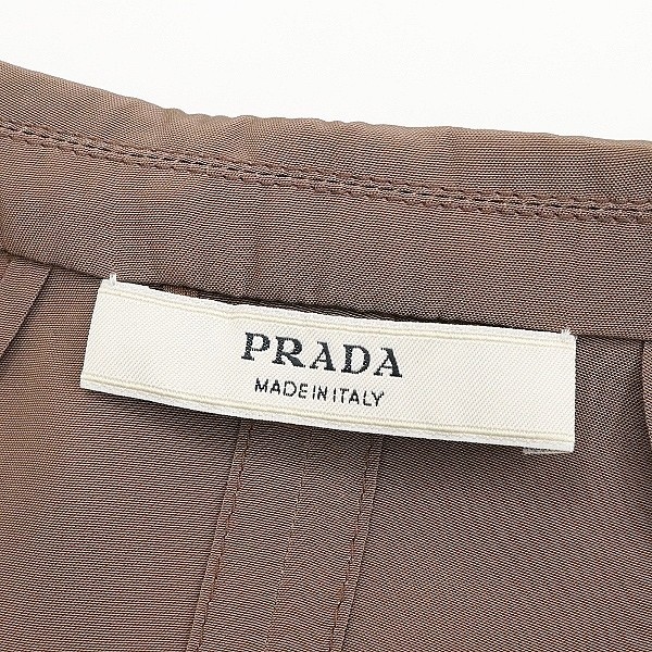 国内正規品◆PRADA プラダ シルク使い レーヨン 七分袖 ジャケット ブラウン 38_画像5