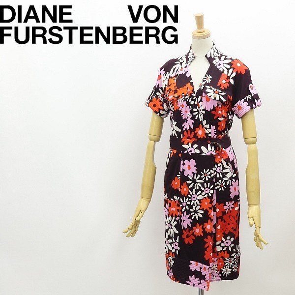 かわいい！ von ◇DIANE FURSTENBERG 2 ワンピース ラップ 花柄 シルク