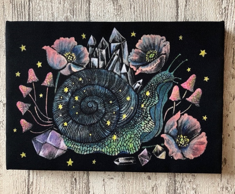  star month cat * art [katatsumli Milky Way ] picture SM. made . wooden panel pasting 22.7cmx15.8cm thickness 2.[001]