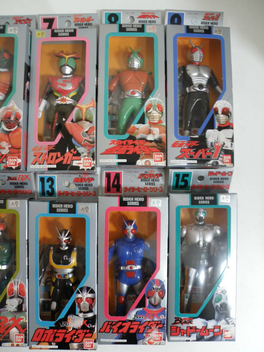 絶版 1991年 バンダイ ライダーヒーローシリーズ ソフビ 12個セット
