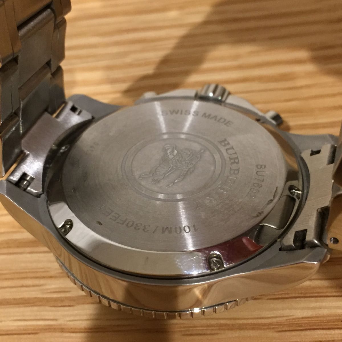 【美品】バーバリー クロノグラフ BU7602 クオーツBURBERRY メンズ腕時計