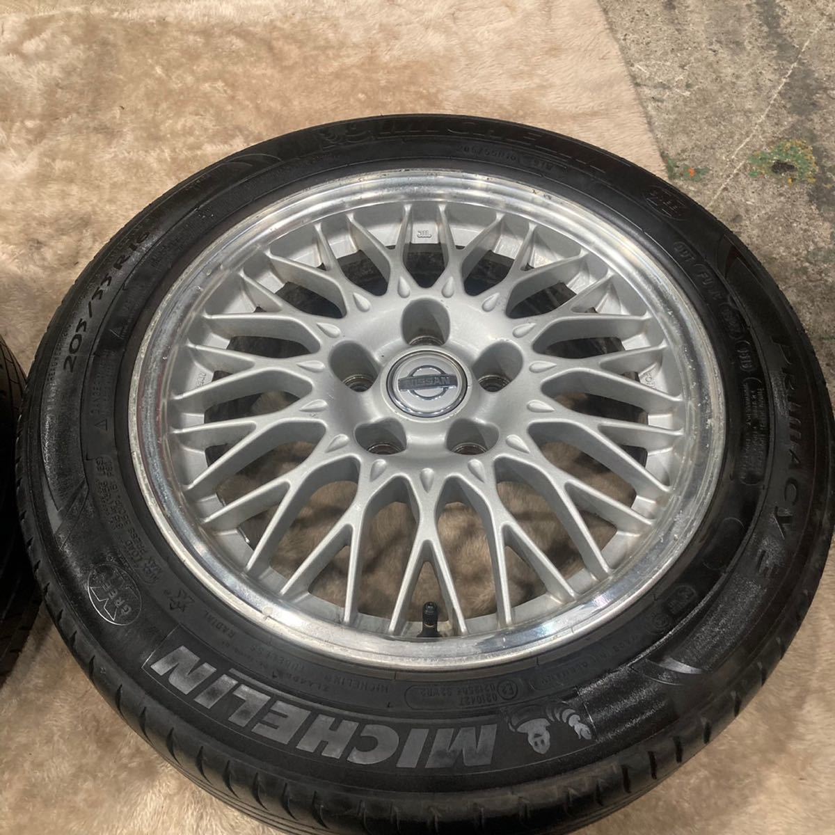 希少】日産 純正 鍛造 アルミ ホイール 4本 セット BBS 16インチ 希少】日産 純正 鍛造 アルミ ホイール 4本 セット BBS 16インチ