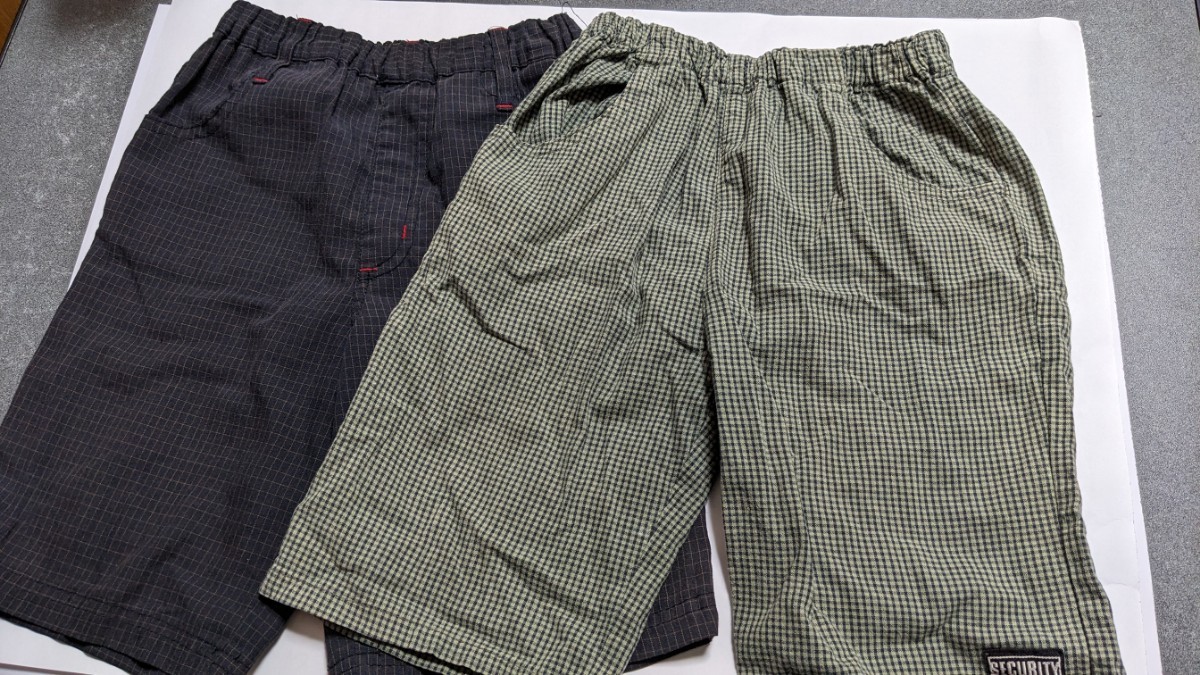 古着 110サイズ 夏用 半ズボン 薄手ズボン 2枚セット 西松屋チェーン
