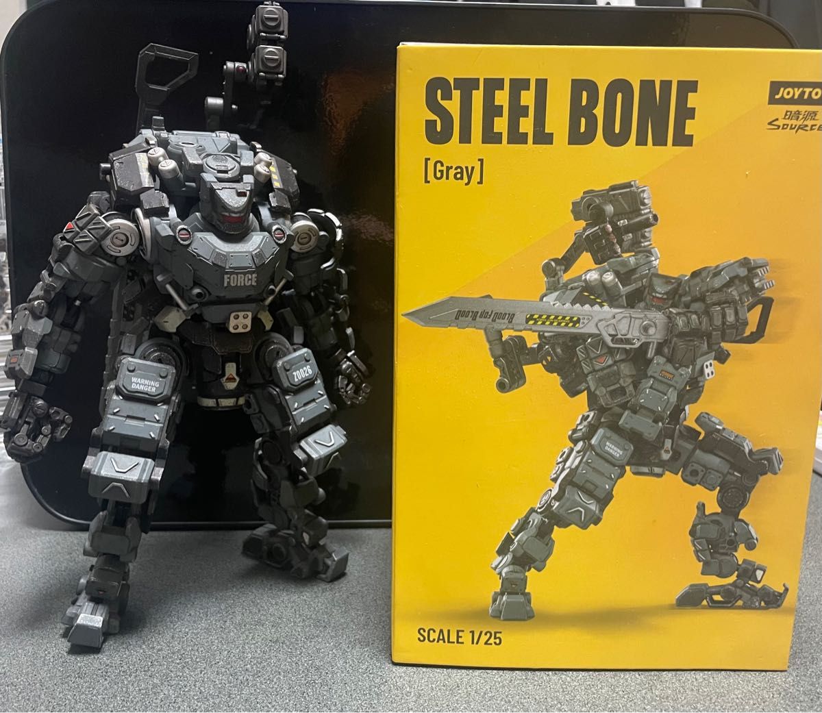 JoyToy 1/25 SF 暗の源シリーズ フィギュア-Steel Bone Assault Mecha (Grey)