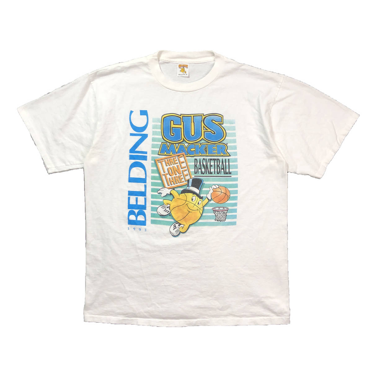 90S ヴィンテージ GUS MACKER バスケットボール 1993 オールド Tシャツ シングルステッチ メンズXL 大きいサイズ USA 古着 BA1879_画像1