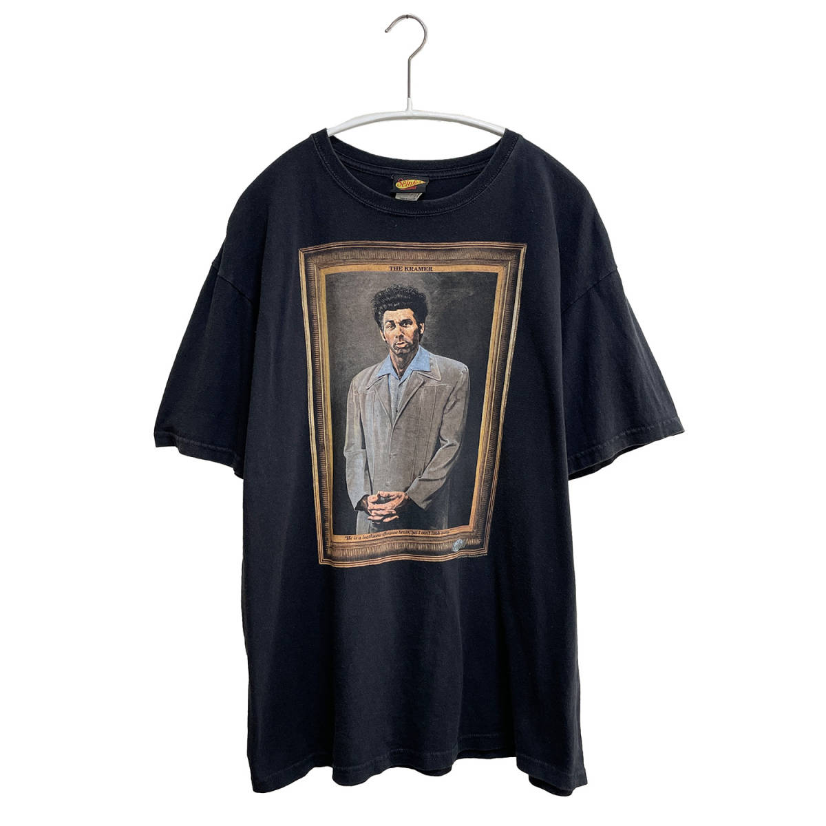 USA 古着 00S Seinfeld The Kramer フォト フレーム TV ドラマ Tシャツ メンズ L ブラック BA1938_画像1