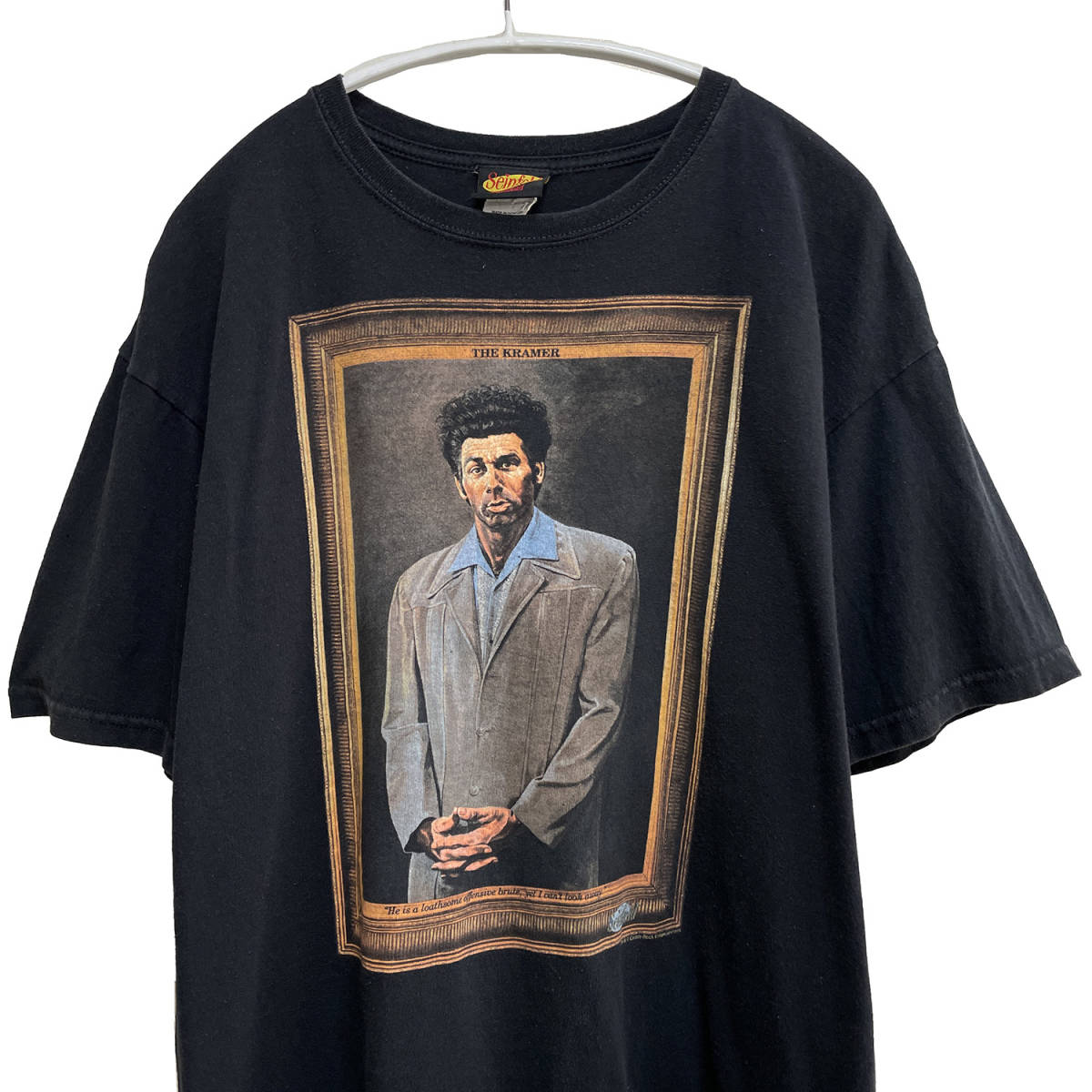 USA 古着 00S Seinfeld The Kramer フォト フレーム TV ドラマ Tシャツ メンズ L ブラック BA1938_画像4