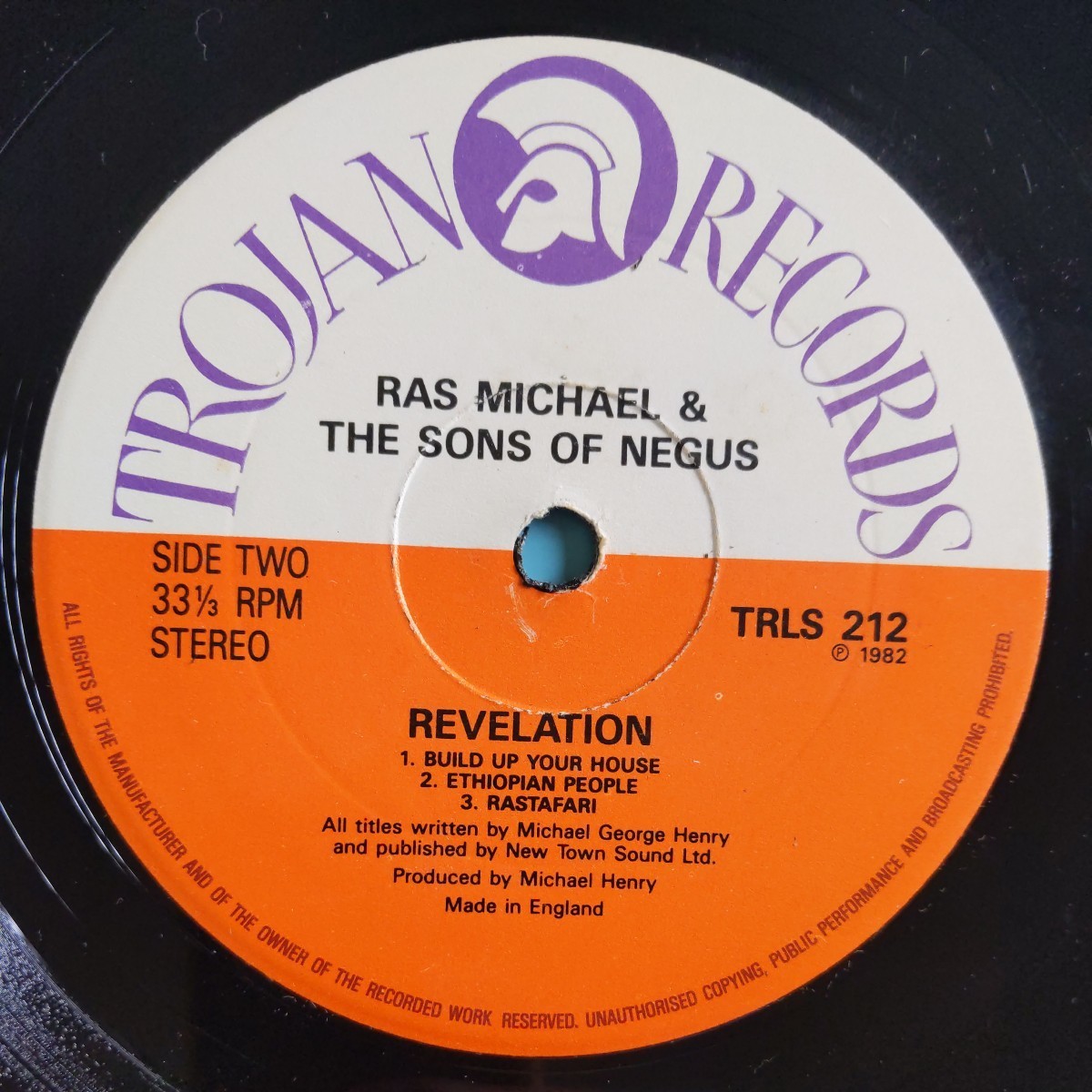 【UK盤/試聴済LP】Ras Michael&The Sons Of Negus『Revelation』再発盤TROJAN TRLS 212_画像5