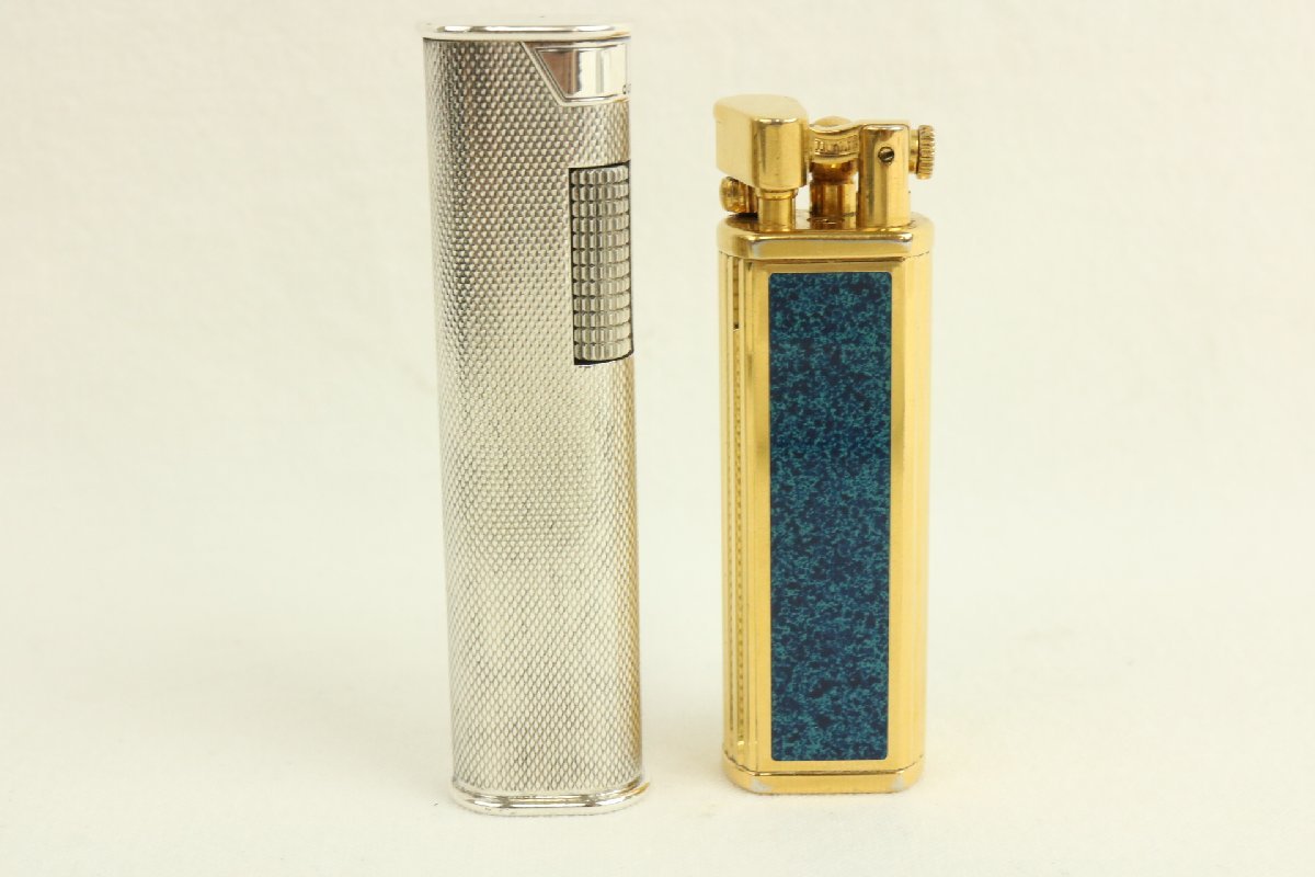 ダンヒル ガスライター 2点セット Dunhill 喫煙具 シルバー ケース付き