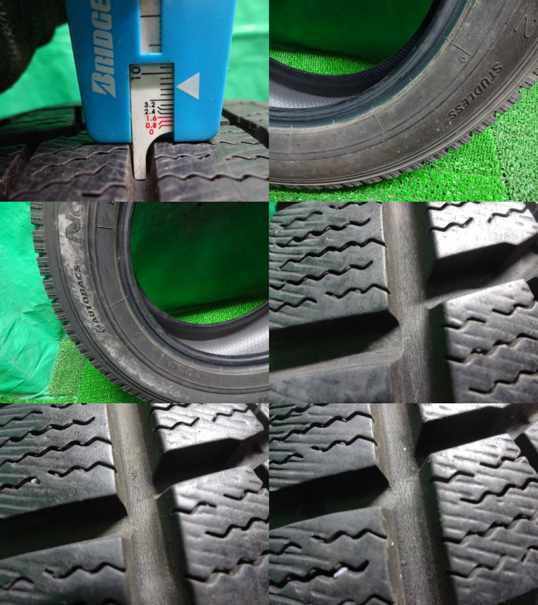 195/65R15●オートバックス ノーストレック AUTOBACS NorthTrek N2 中古冬タイヤ4本●マ96_③の残り溝、汚れ、ひび