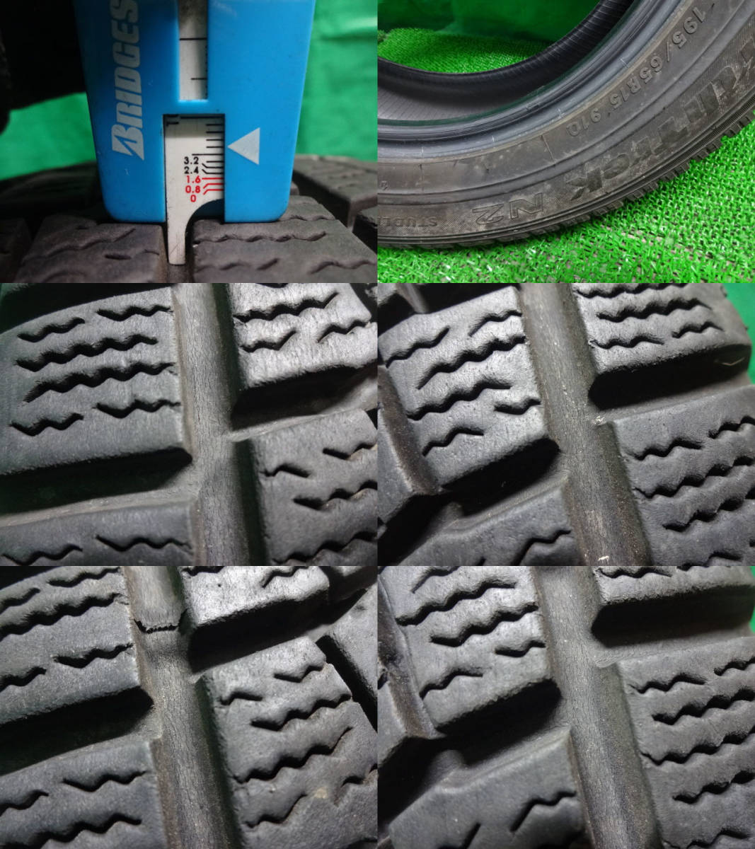 195/65R15●オートバックス ノーストレック AUTOBACS NorthTrek N2 中古冬タイヤ4本●マ96_④の残り溝、汚れ、ひび