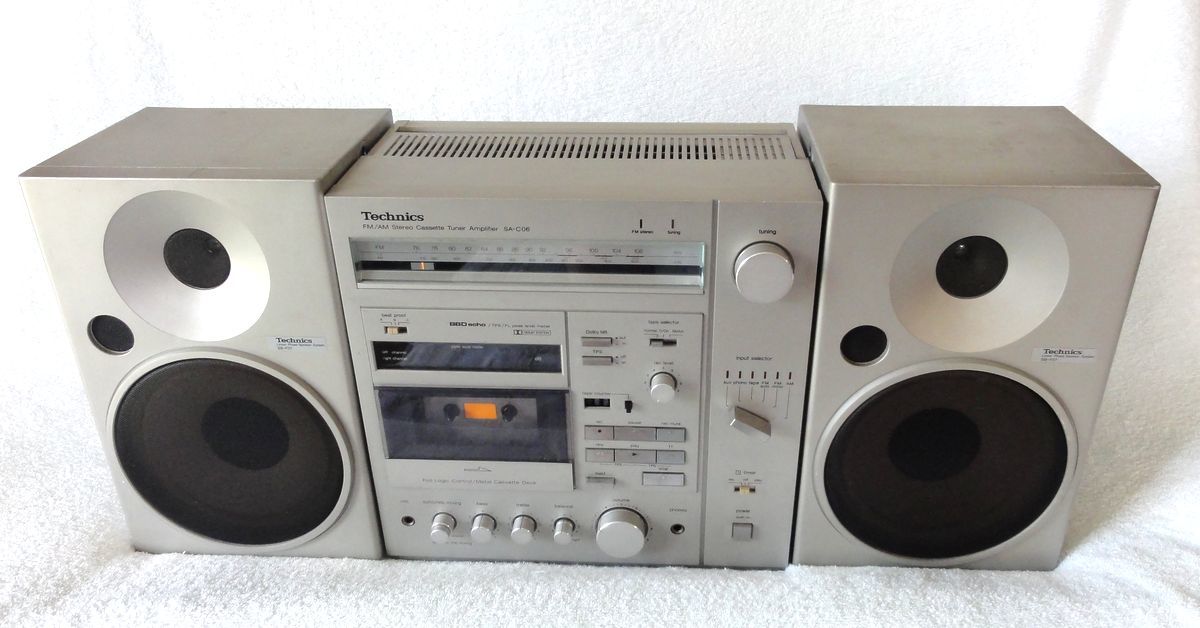昭和セパレート型ラジカセ】Technics SA-C06 + SB-F07 カセットNG 中古