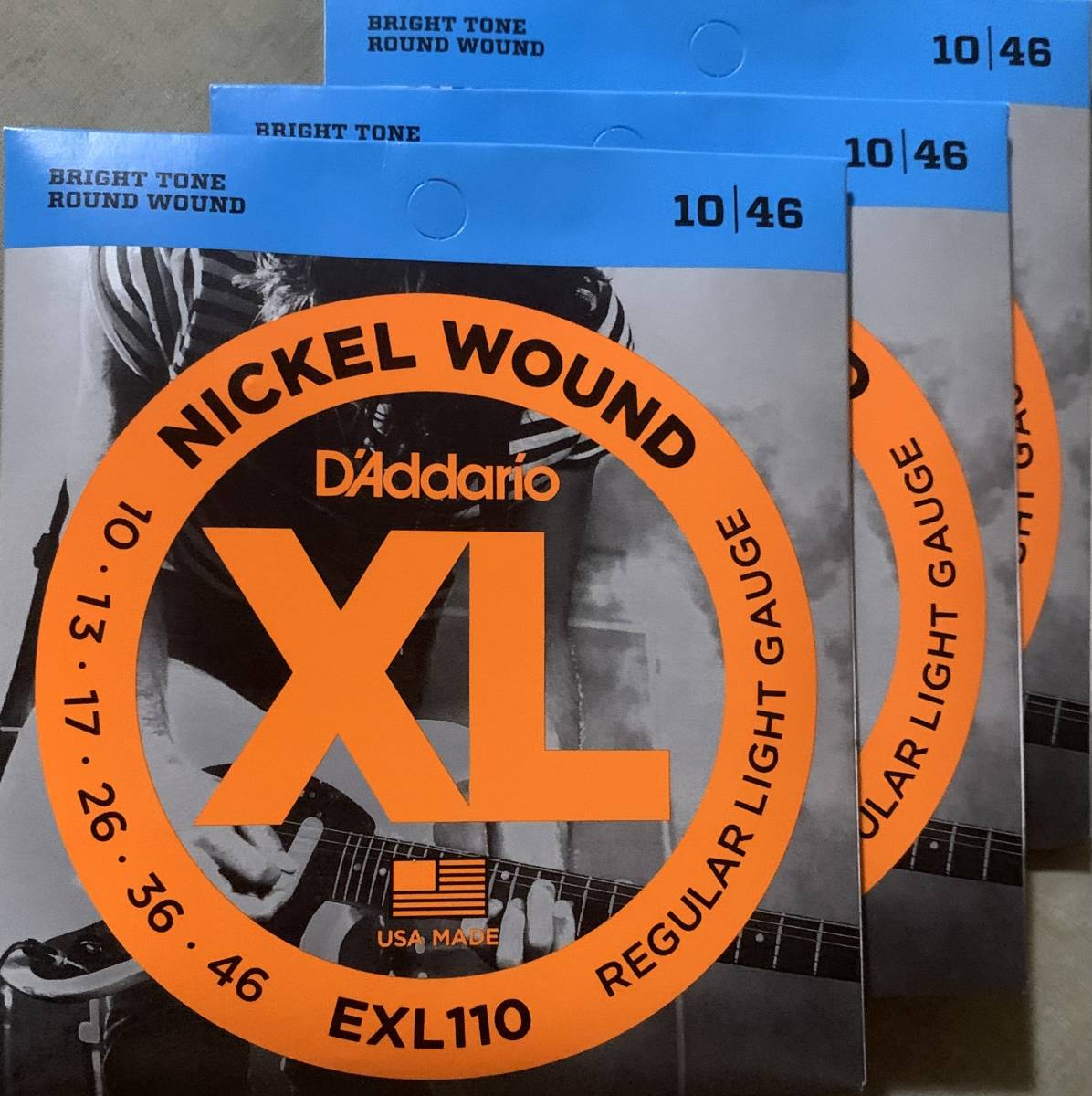 D'Addario 3セット EXL110-3D Nickel Wound ダダリオ エレキギター弦 JChere雅虎拍卖代购