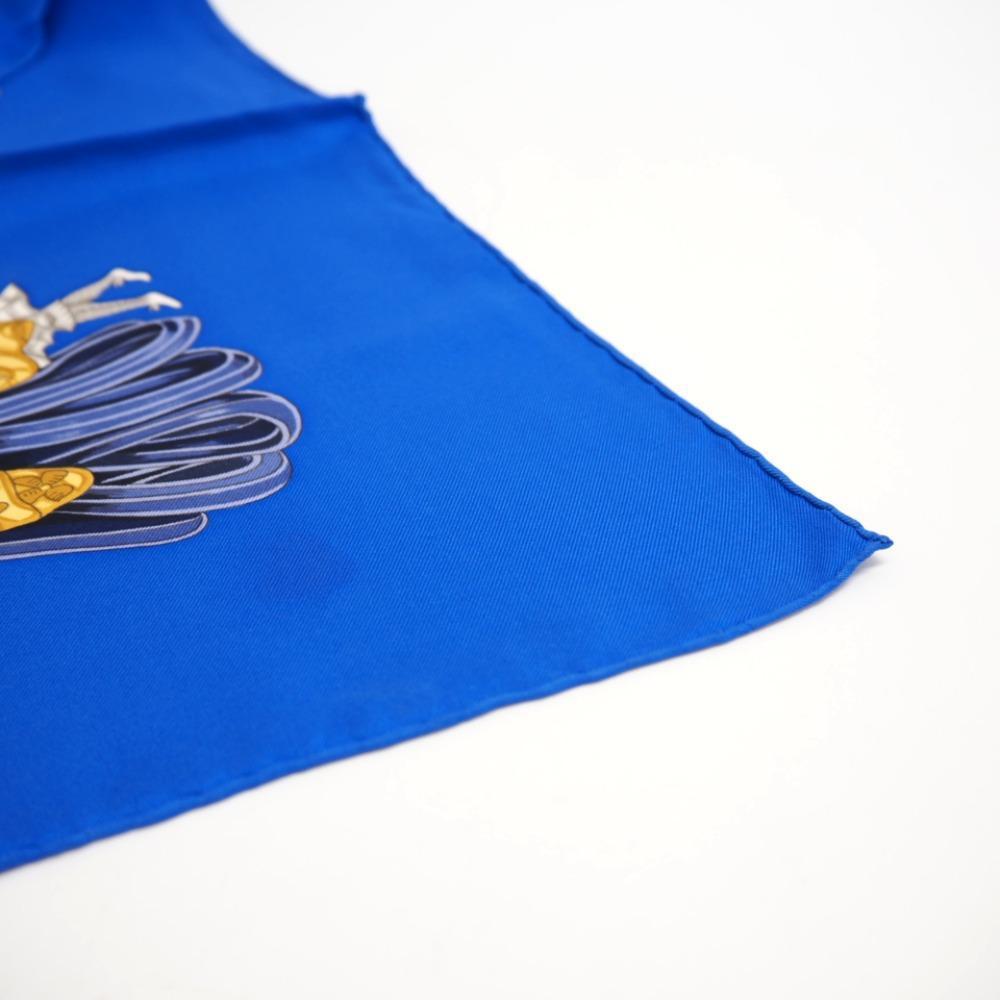 エルメス スカーフ カレ90 シルク chapeau ブルー HERMES|PayPayフリマ