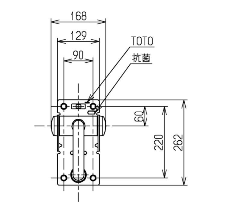 (no.8846)TOTO 可動式手すり はね上げ ロック付◆T112HK8R #NW1◆介護用品◆モデルルーム中古品_画像10