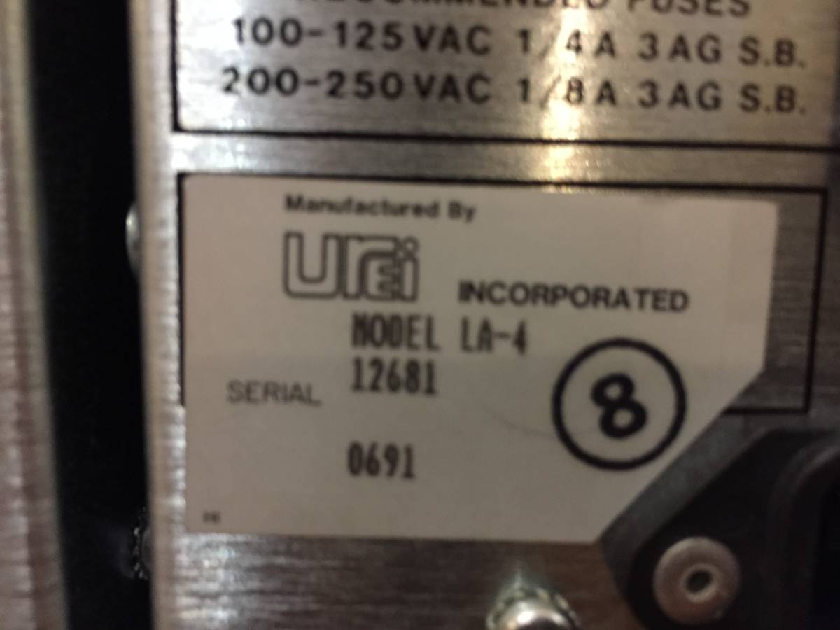 < maintenance settled .> name machine Urei La4a stereo matching (STUDIO control use item ) Vintage Lo-Fi