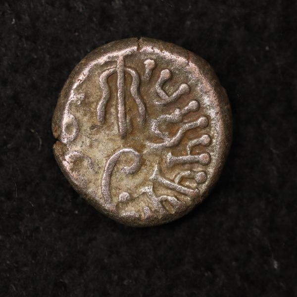 古代インド マイトラカ朝 ドラクマ銀貨（470-788)[E1770] 古代ギリシャコイン,古代ローマ_画像2