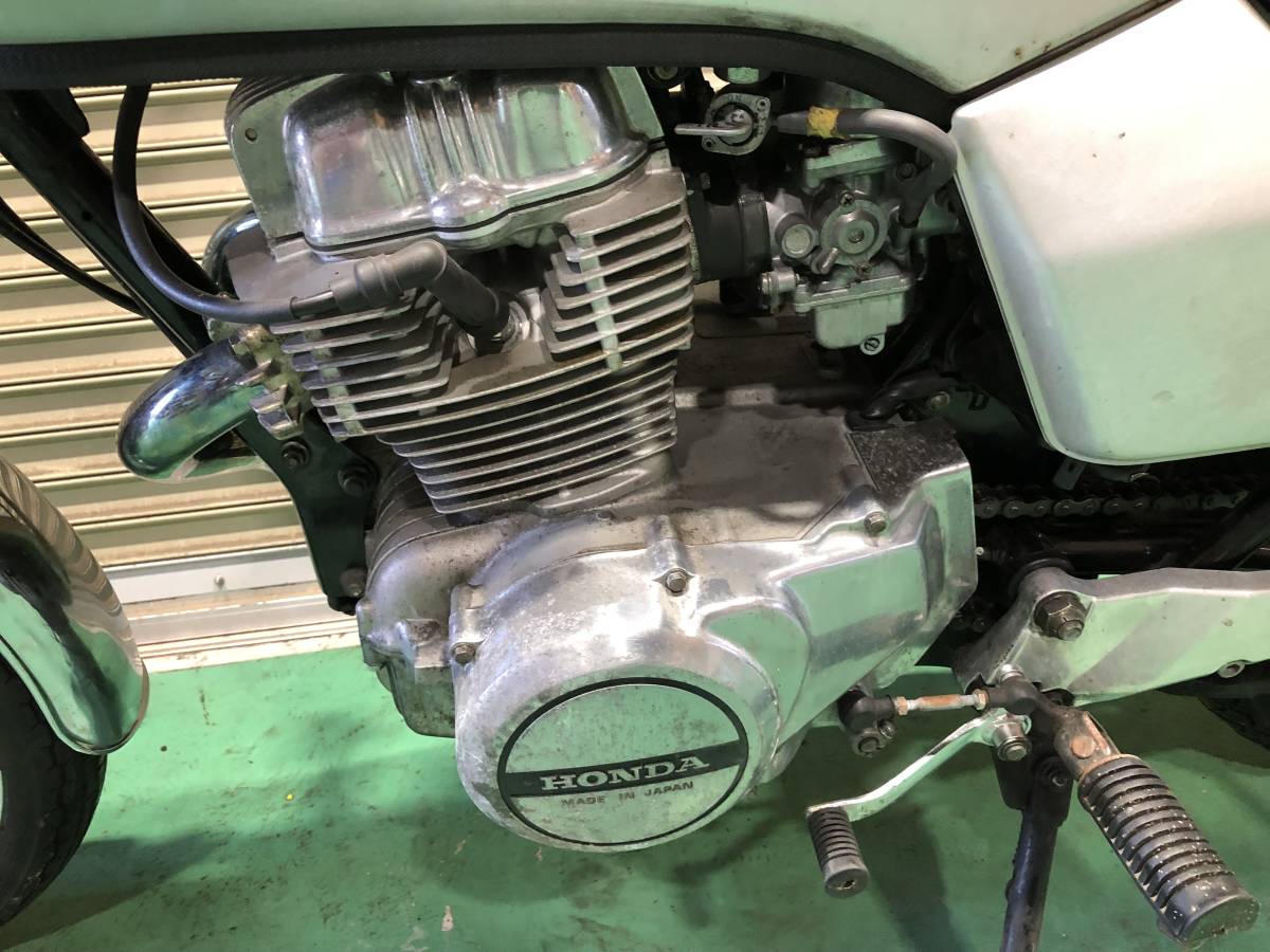 CB400N ホーク3 バブ 圧縮12kg〜 エンジン実動 6速キック付 シルバー CB250T CB400T CB250N_画像8