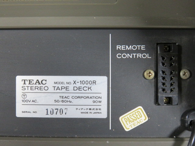 TEAC ティアック X-1000R オープンリールデッキ 通電OK ジャンク
