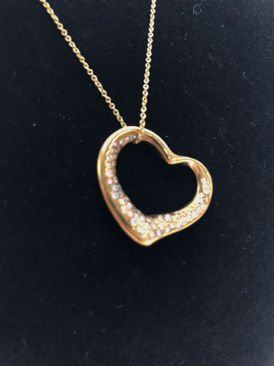 Tiffany&Co オープンハート 18K ネックレス ダイヤ 750 ティファニー