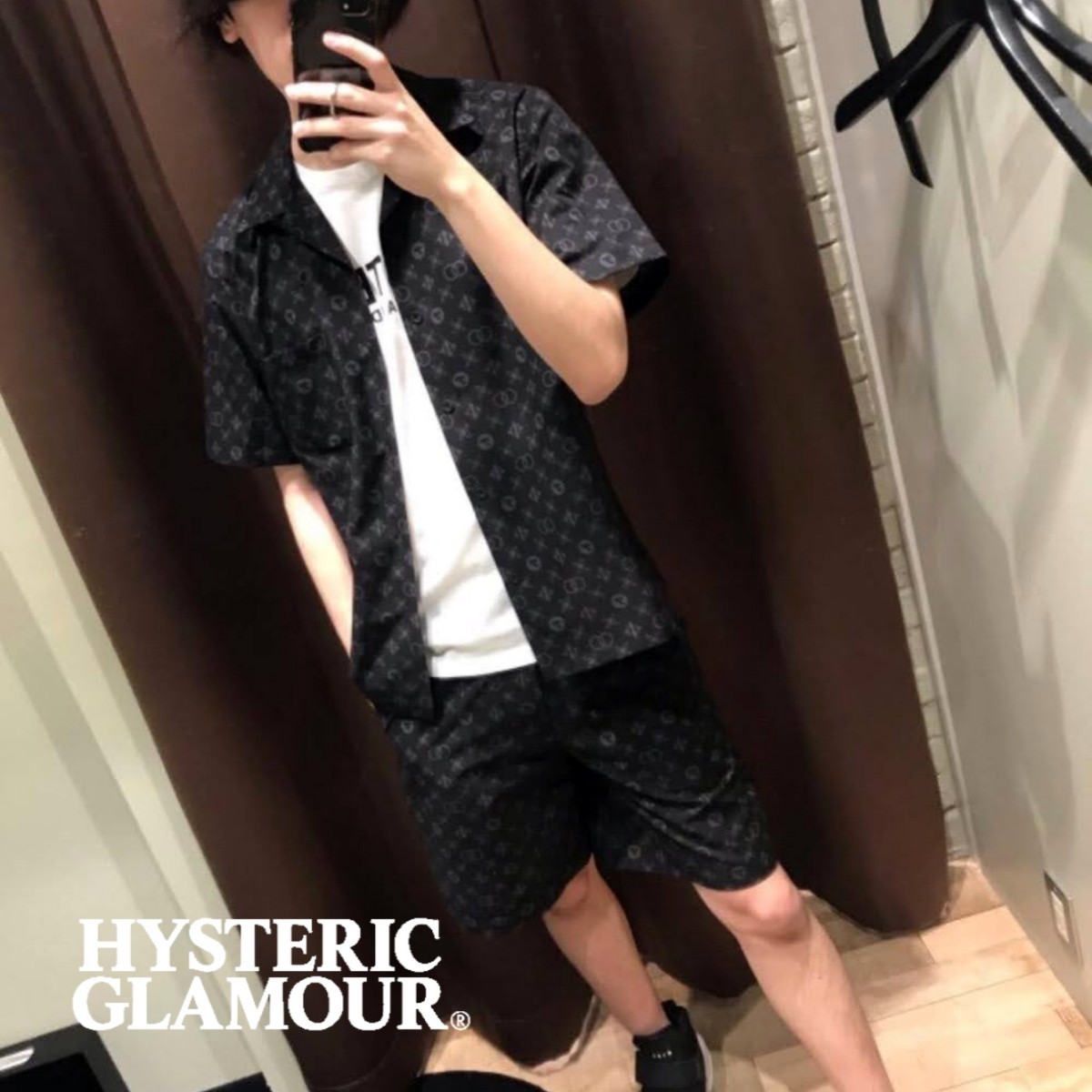 Hysteric glamour monogram shirt & pants 総柄 モノグラム シャツ ハーフパンツ セットアップ Vivienne Westwood Undercover Sakai