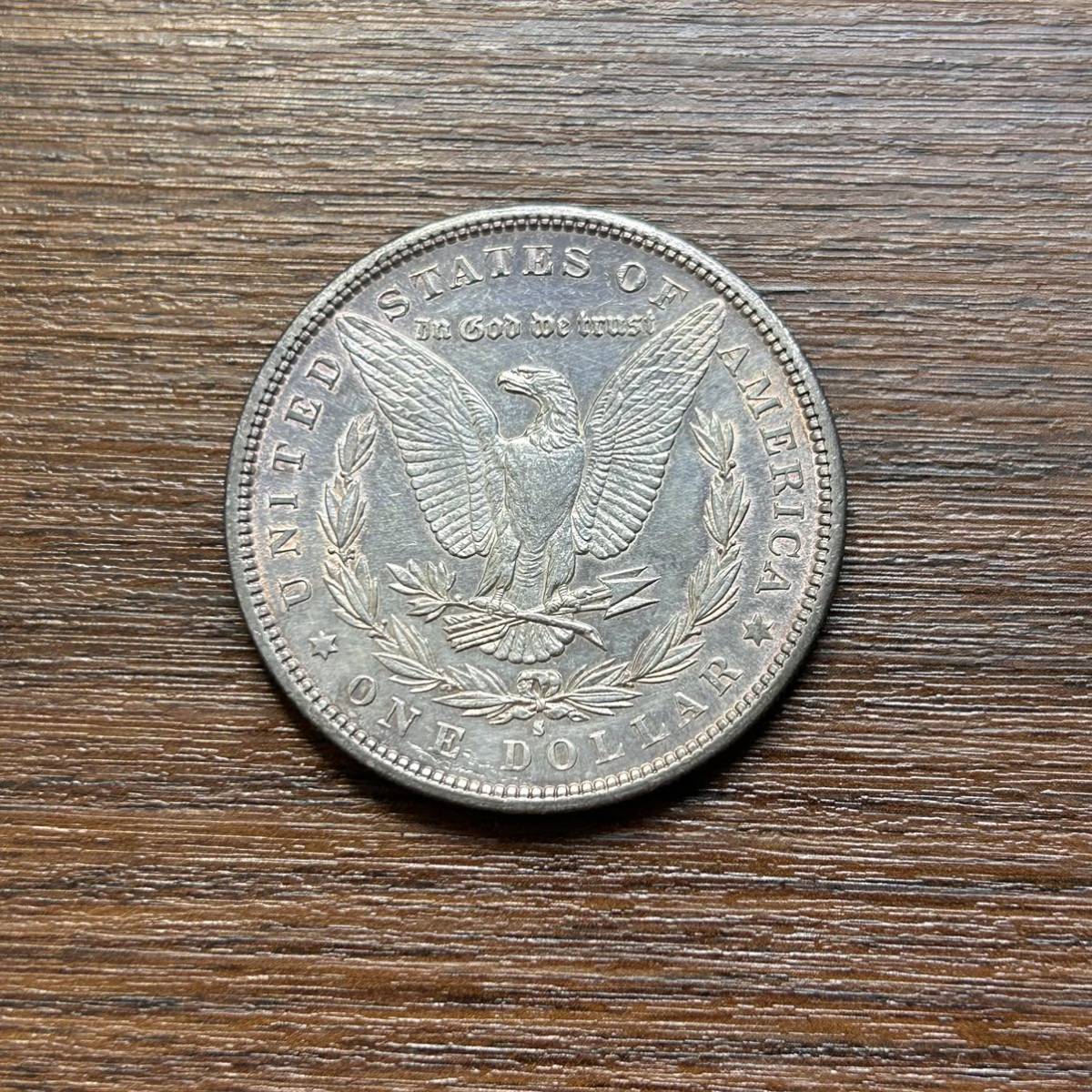 アメリカ 硬貨 1ドル ONE DOLLOR 1881年銀貨コイン_画像2