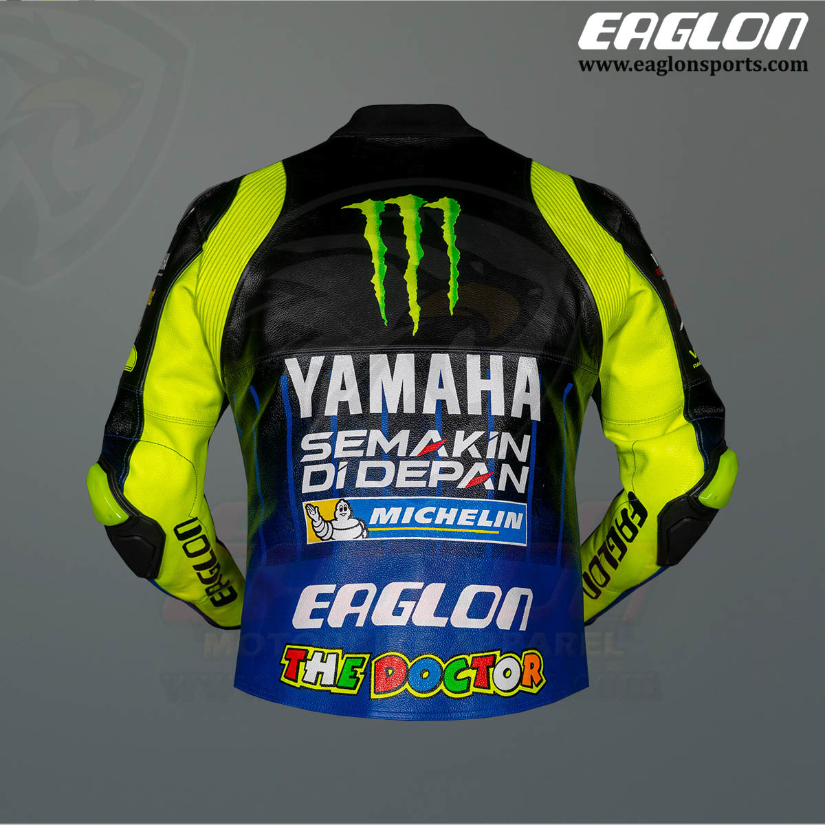 海外 送料込み 　高品質　バレンティーノ・ロッシ 46 VALENTINO ROSSI レーシングレザージャケット　MOTOGP サイズ各種　レプリカ e_画像2