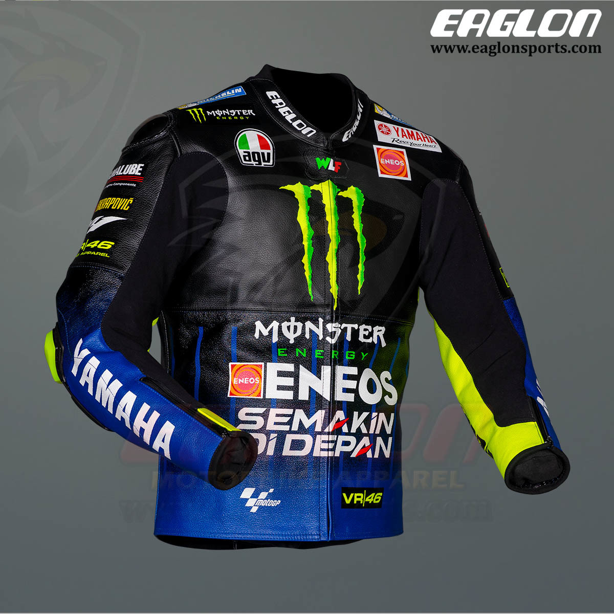 海外 送料込み 　高品質　バレンティーノ・ロッシ 46 VALENTINO ROSSI レーシングレザージャケット　MOTOGP サイズ各種　レプリカ e_画像1