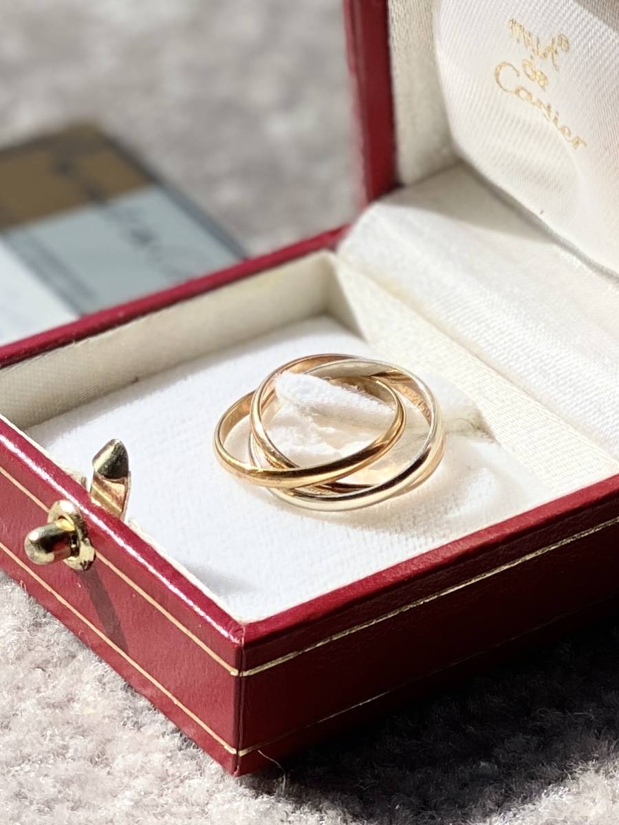 Cartier カルティエ トリニティ リング 三連 K18 ゴールド YG PG WG