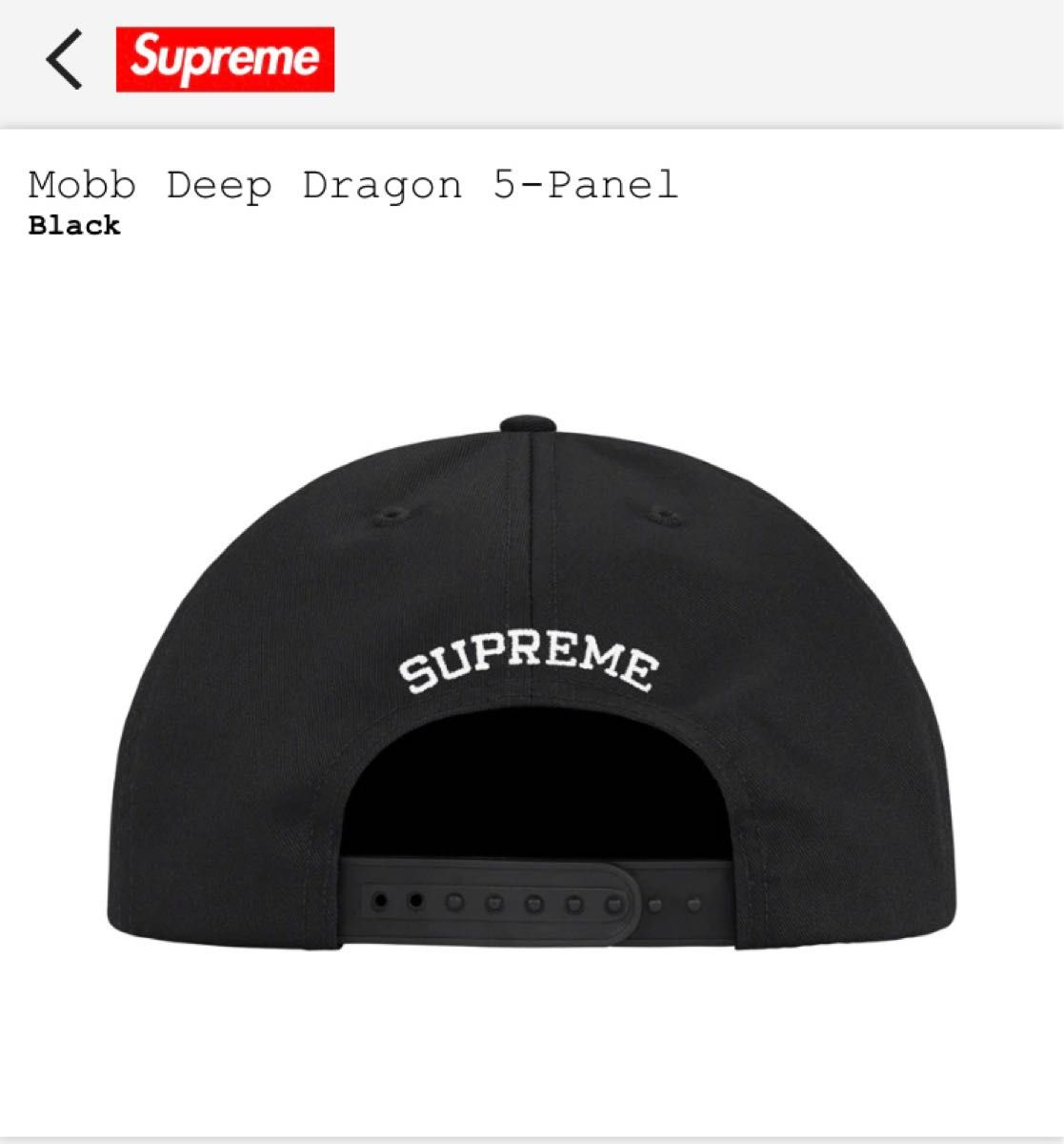 Supreme MOBB DEEP DRAGON 5PANEL CAP